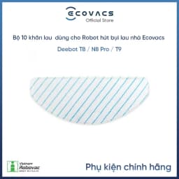 Thumbnail Bộ 10 khăn Lau Rung Dùng Cho Robot Hút Bụi Lau Nhà Ecovacs Deebot N8 Pro/T8 /T8 AiVi /T9_Hàng nhập khẩu chính hãng 1