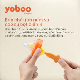 Thumbnail Bộ 2 bàn chải làm sạch bình sữa cho bé Yoboo YB-0029 bằng xốp polyurethane mật độ dày, không xơ vữa - Hàng chính hãng 3