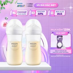 Thumbnail Bộ 2 Bình Sữa Philips Avent Natural Cho Bé, Bình Sữa Mô Phỏng Tự Nhiên Mới, Chống Đầy Hơi Sặc Sữa 1