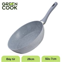 Thumbnail Bộ 2 chảo chống dính PFOA free đáy từ vân đá Green Cook GCP02 4