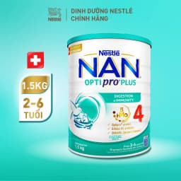 Thumbnail Bộ 2 Lon Sữa bột Nestlé NAN OPTIPRO PLUS 4 xuất xứ Thụy Sĩ 1500g cho bé 2 - 6 tuổi 2