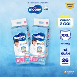 Thumbnail Bộ 2 Tã quần cao cấp Moony Bé Gái L44/XL38/XXL26/XXXL14 - Nhập khẩu Nhật Bản 2
