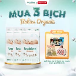 Thumbnail Bộ 3 Bịch Tã/Bỉm Quần Babies Organic Siêu Mỏng Thoáng, Thấm Hút Nhanh- Bỉm Việt Đủ Size NB/S/M/L/XL/2XL/3XL 1