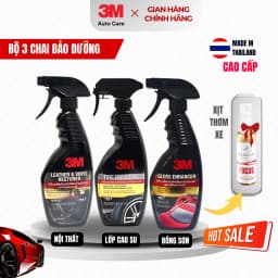 Thumbnail Bộ 3 Chai Bảo Dưỡng Nội Thất - Bóng Lốp - Bóng Sơn Xe Hơi -  NK Thái Lan 400ml 1