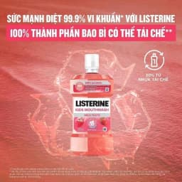 Thumbnail Bộ 3 chai Nước Súc Miệng Listerine Kids Mouthwash with berry shield Dành Riêng Cho Trẻ Trên 6 Tuổi 250ml/chaidi 2