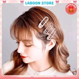 Thumbnail Bộ 3 kẹp tóc mái mỏ vịt LABOON accessories chữ nhật nhiều màu phụ kiện kẹp tóc mái basic thời trang 2