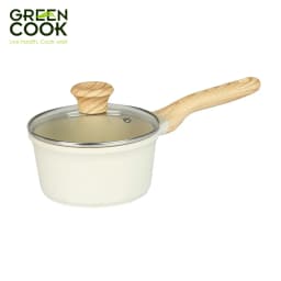 Thumbnail Bộ 3 nồi đúc men gốm trắng IVORY chống dính PFOA free đáy từ Green Cook GCS233-16,20,24cm 2
