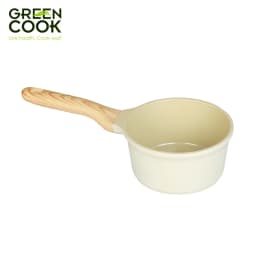 Thumbnail Bộ 3 nồi đúc men gốm trắng IVORY chống dính PFOA free đáy từ Green Cook GCS233-16,20,24cm 4