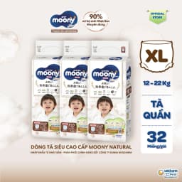 Thumbnail Bộ 3 Tã quần Moony Natural siêu cao cấp M46/L36/Xl32 2