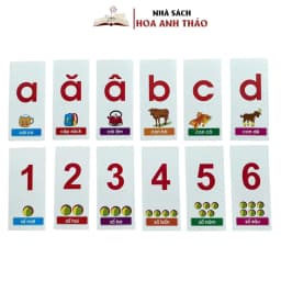 Thumbnail Bộ 40 Thẻ Học Nhận Biết Chữ Cái Và Chữ Số - 2 Kích Thước Dành Cho Học Sinh 1