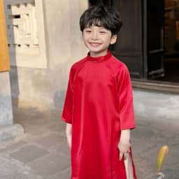 Thumbnail Bộ Áo Dài Bé Trai Bé Gái Fbaby Thiết Kế Trơn Cao Cấp Mềm Mại Mặc Tết Đi Chơi Sự Kiện 1