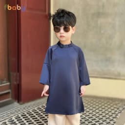 Thumbnail Bộ Áo Dài Bé Trai Bé Gái Fbaby Thiết Kế Trơn Cao Cấp Mềm Mại Mặc Tết Đi Chơi Sự Kiện 4