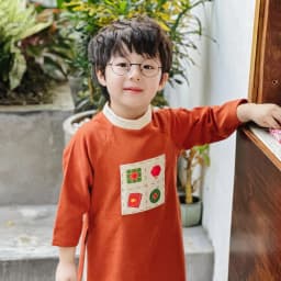 Thumbnail Bộ áo dài bé trai in họa tiết truyền thống fbaby - FB0013 1