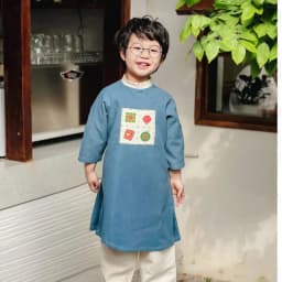 Thumbnail Bộ áo dài bé trai in họa tiết truyền thống fbaby - FB0013 2
