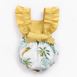 Thumbnail Bộ Áo Liền Quần Sanlutoz Bằng Chất Liệu Cotton Phong Cách Thời Trang Mùa Hè In Họa Tiết Quả Dứa Dành Cho Bé Gái 2