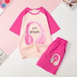 Thumbnail Bộ áo phông, quần đùi LITIBABY ngắn tay ráp lăng cho bé gái 30kg - 60kg 4