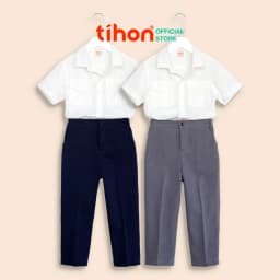 Thumbnail Bộ áo sơ mi trắng quần âu bé trai TIHON phong cách lịch lãm thoáng mát QD0750786, ASM0750806 1