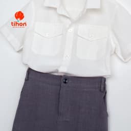 Thumbnail Bộ áo sơ mi trắng quần âu bé trai TIHON phong cách lịch lãm thoáng mát QD0750786, ASM0750806 4
