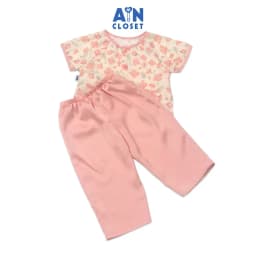 Thumbnail Bộ bà ba dài áo tay ngắn bé gái họa tiết Hoa Anh Thảo quần lụa hồng - AICDBGJZGS1Q - AIN Closet 1