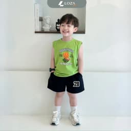 Thumbnail Bộ ba lỗ bé trai bóng rổ size từ 15-40kg - Quần áo bé trai Loza Kids BL346 4