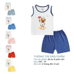 Thumbnail Bộ ba lỗ phối viền BENTY in hình BT098 Chef Dog đáng yêu, chất vải cao cấp, thấm hút mồ hôi tốt 2