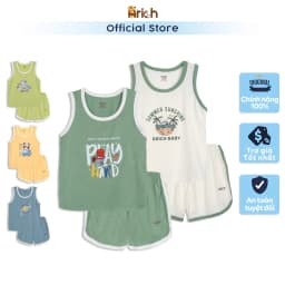 Thumbnail Bộ ba lỗ thể thao Arich vải sợi tre in hình cho bé trai, bé gái size từ 9m-6tuổi 1