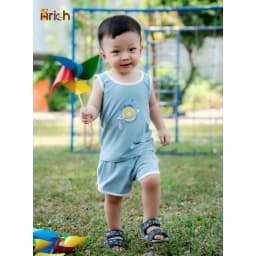 Thumbnail Bộ ba lỗ thể thao Arich vải sợi tre in hình cho bé trai, bé gái size từ 9m-6tuổi 2
