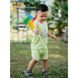 Thumbnail Bộ ba lỗ thể thao Arich vải sợi tre in hình cho bé trai, bé gái size từ 9m-6tuổi 4
