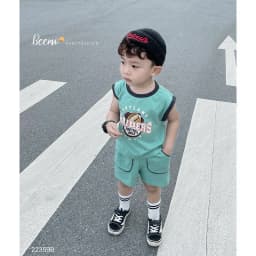 Thumbnail Bộ ba lỗ thể thao cho bé trai Beemo,Chất liệu cotton mềm mịn, siêu mát, in hình quả bóng siêu đẹp, khoẻ khoắn B478 2