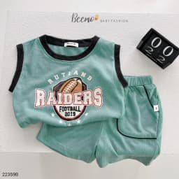 Thumbnail Bộ ba lỗ thể thao cho bé trai Beemo,Chất liệu cotton mềm mịn, siêu mát, in hình quả bóng siêu đẹp, khoẻ khoắn B478 3
