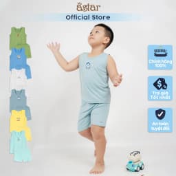 Thumbnail Bộ ba lỗ trẻ em ASTAR in hình ,vải petit cotton rayon, co giãn, mềm, mịn, mát, cho bé trai,bé gái từ 9 tháng đến 6 tuổi 2