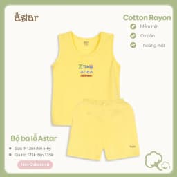Thumbnail Bộ ba lỗ trẻ em ASTAR in hình ,vải petit cotton rayon, co giãn, mềm, mịn, mát, cho bé trai,bé gái từ 9 tháng đến 6 tuổi 4