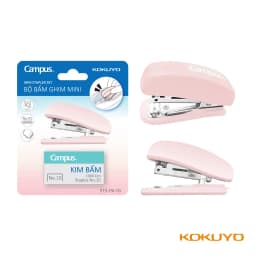 Thumbnail Bộ Bấm Ghim Mini Campus Pastel Màu Hồng Dễ Thương Nhỏ Gọn Trong Hộp Bút 1
