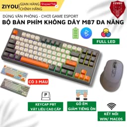 Thumbnail Bộ Bàn Phím Chuột Bluetooth Không Dây Ziyou M87 LED Kết Nối Đa Năng Chơi Game Dùng Văn Phòng 1