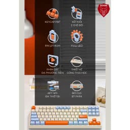 Thumbnail Bộ Bàn Phím Chuột Bluetooth Không Dây Ziyou M87 LED Kết Nối Đa Năng Chơi Game Dùng Văn Phòng 4