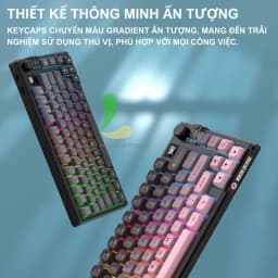 Thumbnail Bộ Bàn Phím Không Dây HOSAN XUNFOX K920 Công Thái Học Có Màn Hình Hiển Thị, Nút Vặn Điều Chỉnh 2
