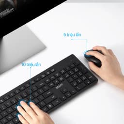 Thumbnail Bộ Bàn Phím Và Chuột Tĩnh Âm Không Dây ROBOT KM4000 2.4GHz Độ Phân Giải 1600DPI Hàng Chính Hãng Bảo Hành 12 Tháng 3