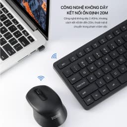 Thumbnail Bộ Bàn Phím Và Chuột Tĩnh Âm Không Dây ROBOT KM4000 2.4GHz Độ Phân Giải 1600DPI Hàng Chính Hãng Bảo Hành 12 Tháng 4