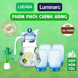 Thumbnail Bộ Bình Ly Thủy Tinh Luminarc Arc Salto Blue 5 món - L6105 | Phân Phối Chính Hãng 1