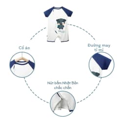 Thumbnail Bộ body cộc lệch in hình gấu BENTY BT018 chất liệu mềm mịn mát, bodysuit cho bé dễ thương 3