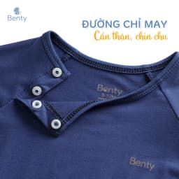 Thumbnail Bộ body cộc tay cài chéo BENTY màu trơn,thiết kế tiện lợi,vải cotton an toàn da bé từ 0 đến 18 tháng 4