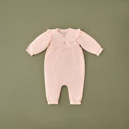 Thumbnail Bộ bodysuit cho bé gái cotton dài tay ABBIEOH cài chéo bèo nhún 0 - 18 tháng BD359 AW21 BD656 3