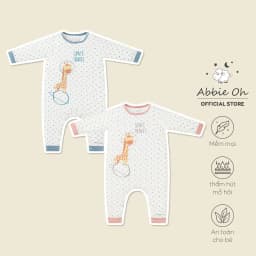 Thumbnail Bộ bodysuit cho bé gái cotton dài tay ABBIEOH cài chéo bèo nhún 0 - 18 tháng BD359 AW21 BD656 4