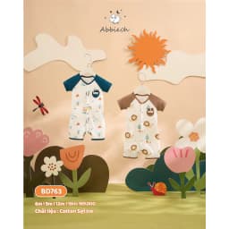 Thumbnail Bộ bodysuit cộc tay unisex ABBIEOH cotton mềm mát động vật, vũ trụ cho bé 0-12 tháng BD763 BD758 BD621-625-602 1