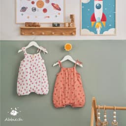Thumbnail Bộ bodysuit hai dây ABBIEOH vai nơ baby đũi lạnh cho bé gái sơ sinh 0-24 Tháng BD423 BD613 BD757 2