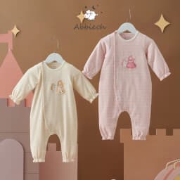 Thumbnail Bộ bodysuit nỉ giữ nhiệt dài tay cotton cho bé sơ sinh ABBIEOH động vật ngộ nghĩnh 0-12 tháng BD550-572-657-667-680-676 2