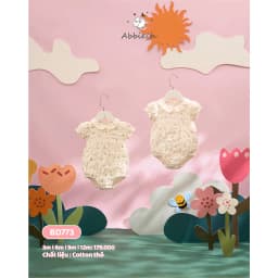 Thumbnail Bộ bodysuit sát nách bé gái ABBIEOH thô cotton bèo nhún dễ thương BD775 BD780 BD773 BD626-628-439 BD754 1