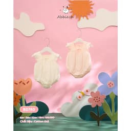 Thumbnail Bộ bodysuit sát nách bé gái ABBIEOH thô cotton bèo nhún dễ thương BD775 BD780 BD773 BD626-628-439 BD754 2