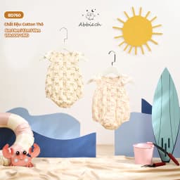 Thumbnail Bộ bodysuit sát nách bé gái ABBIEOH thô cotton bèo nhún dễ thương BD775 BD780 BD773 BD626-628-439 BD754 3