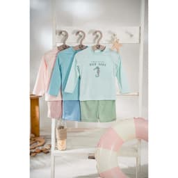 Thumbnail Bộ bơi Áo dài tay, quần đùi khóa sau BU Baby BSM171300 1